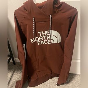 Burgundy North Face sweatshirt